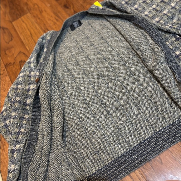 Vintage TSR USA Knit Cardigan Sweater | Made in USA | Plaid Grandpa large - Picture 5 of 11